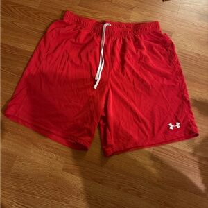 Under Armour Men's Bright Red Athletic Shorts